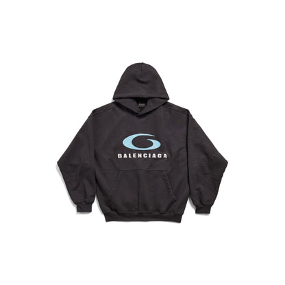 Balenciaga Loop Sports Icon Hoodie Medium Fit in Black