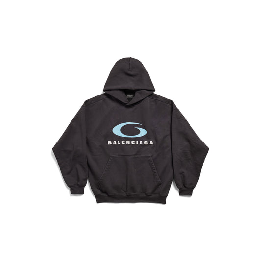 Balenciaga Loop Sports Icon Hoodie Medium Fit in Black