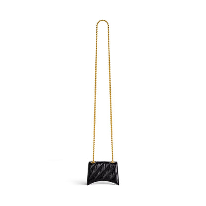 Balenciaga Crush Mini Chain Bag Quilted in Black