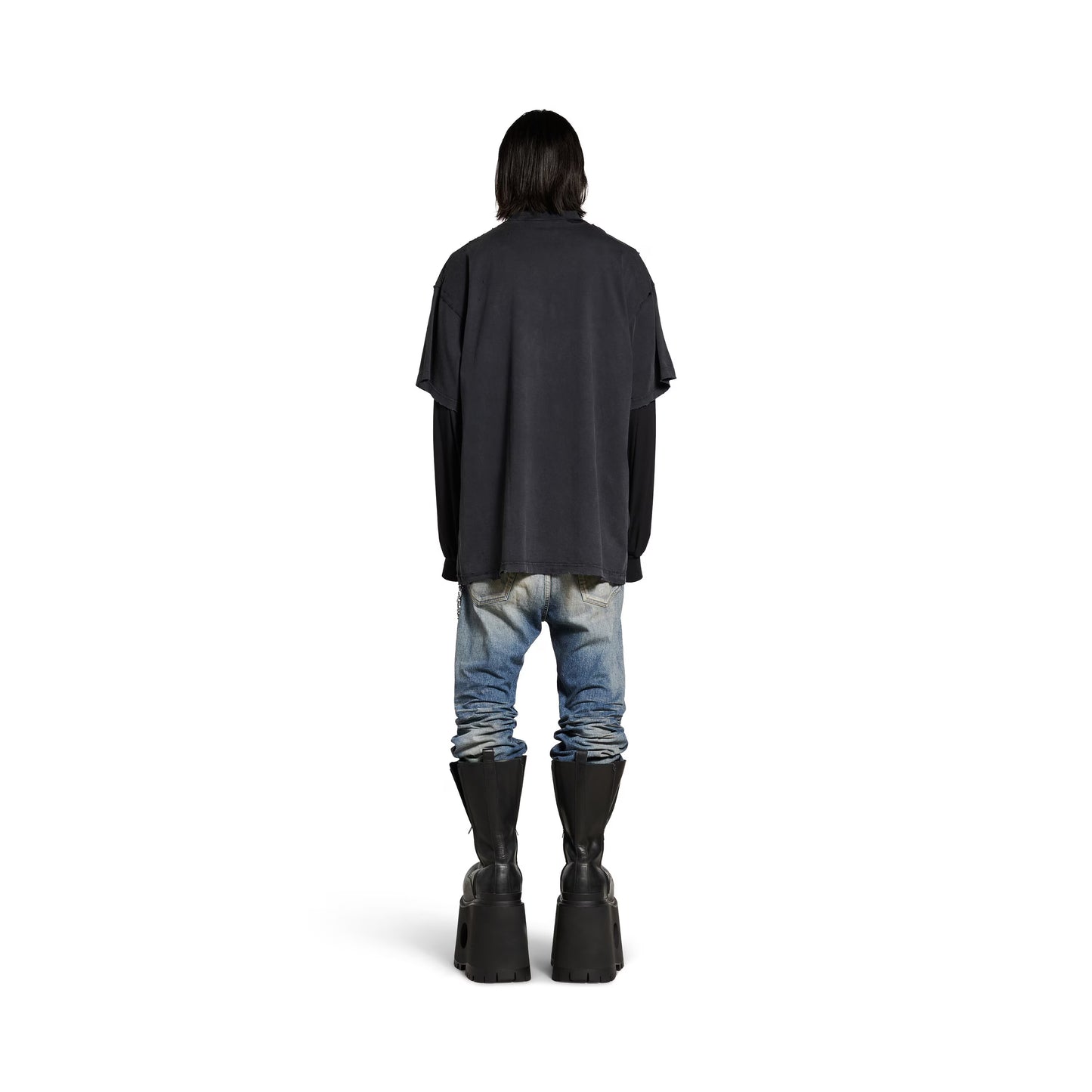 Balenciaga 3B Liquefied T-shirt Oversized in Black/grey