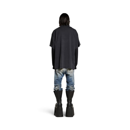 Balenciaga 3B Liquefied T-shirt Oversized in Black/grey