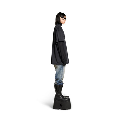 Balenciaga 3B Liquefied T-shirt Oversized in Black/grey