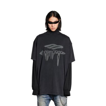 Balenciaga 3B Liquefied T-shirt Oversized in Black/grey