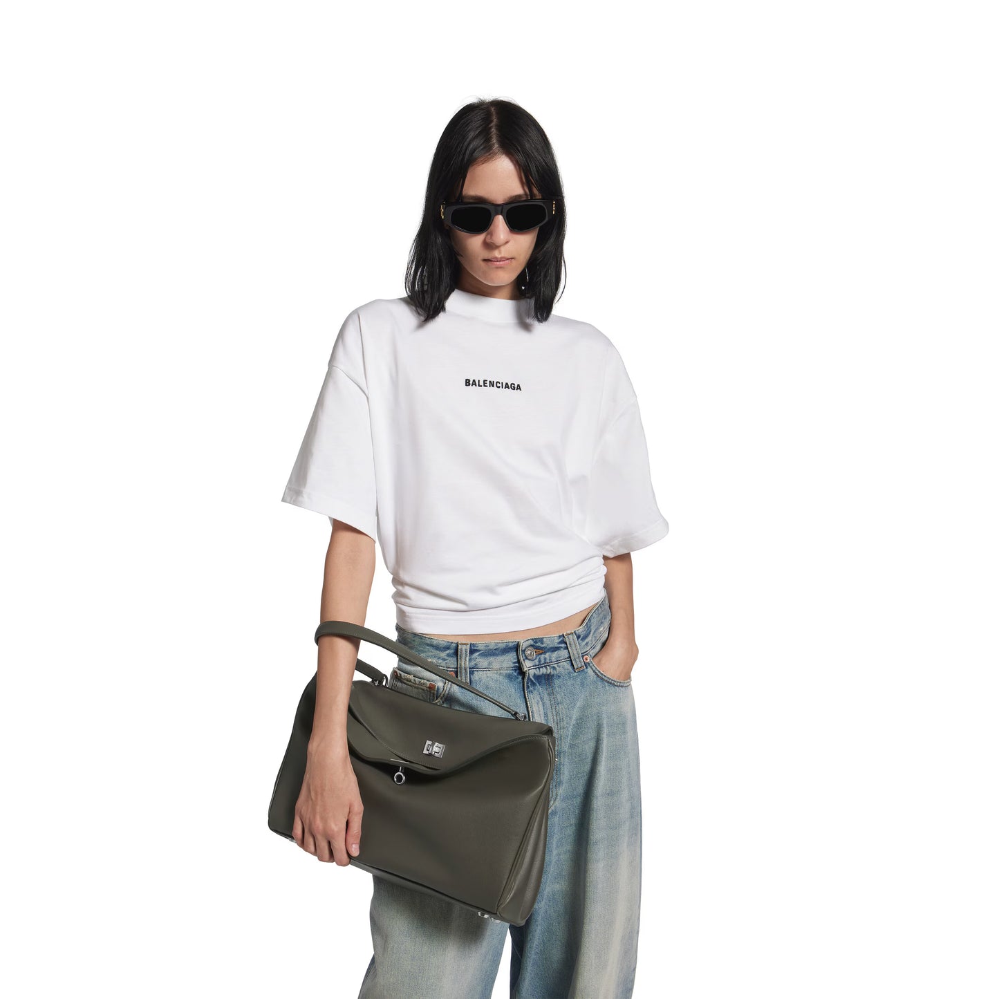 Balenciaga Rodeo Handbag Medium in Khaki