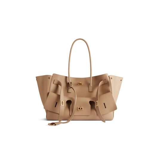 Balenciaga Bel Air Medium Carry All Bag in Latte