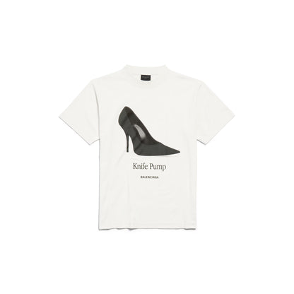 Balenciaga Knife Pump T-shirt Small Fit in Dirty White