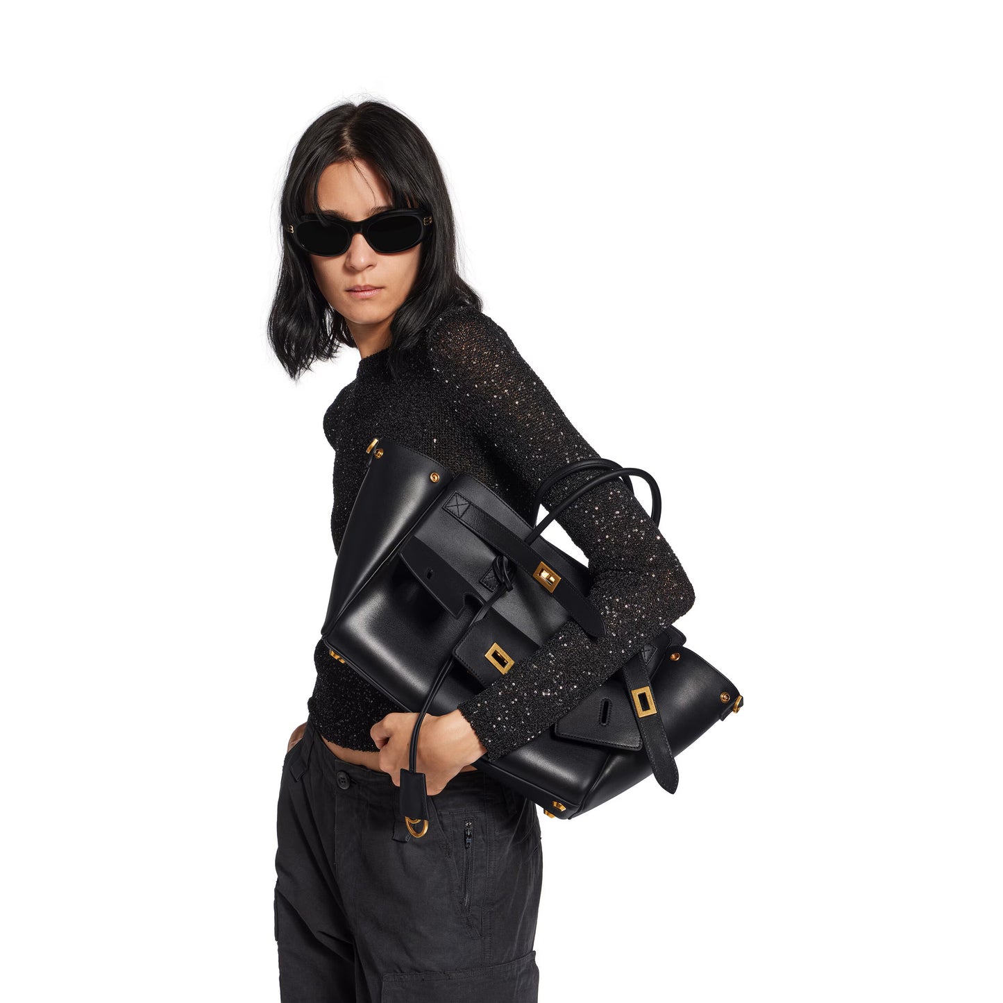 Balenciaga Bel Air Small Carry All Bag in Black