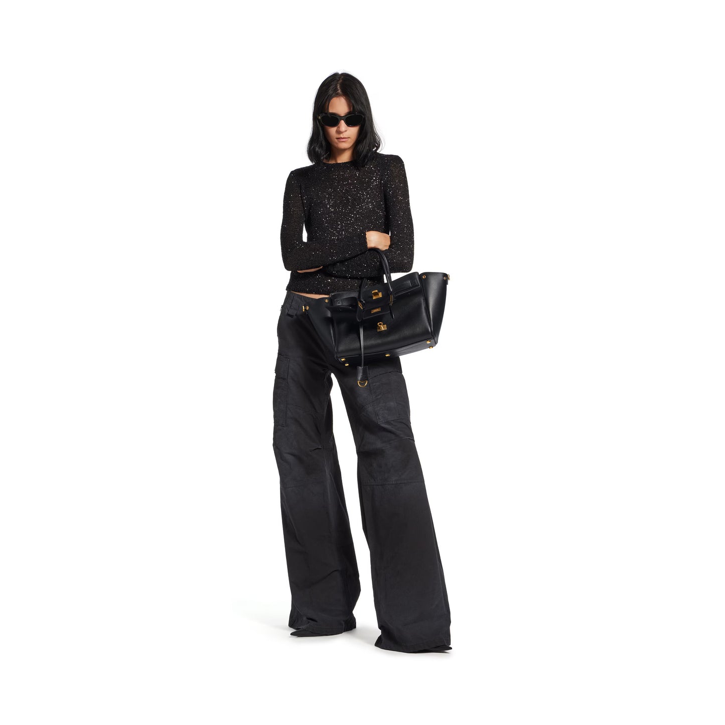 Balenciaga Bel Air Small Carry All Bag in Black