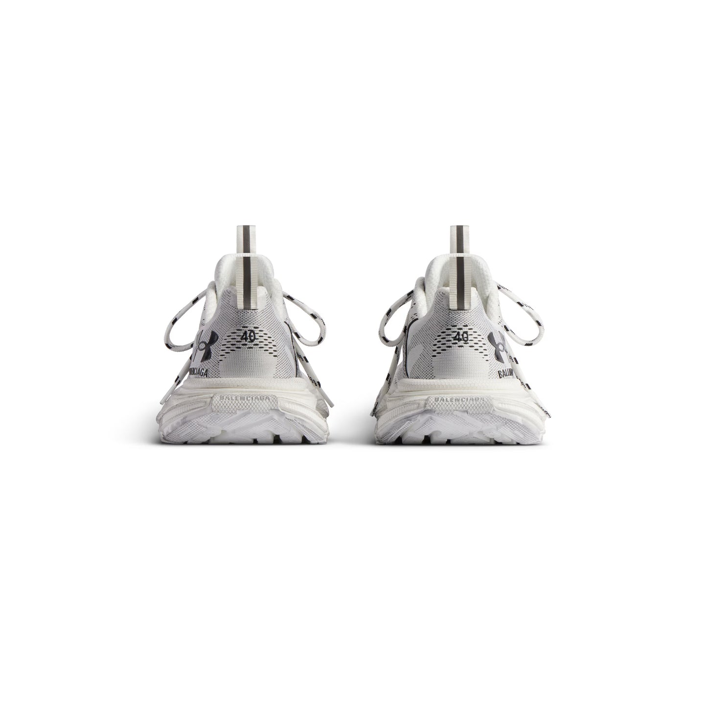 Women's Balenciaga 3XL Knit Sneaker in White/Black