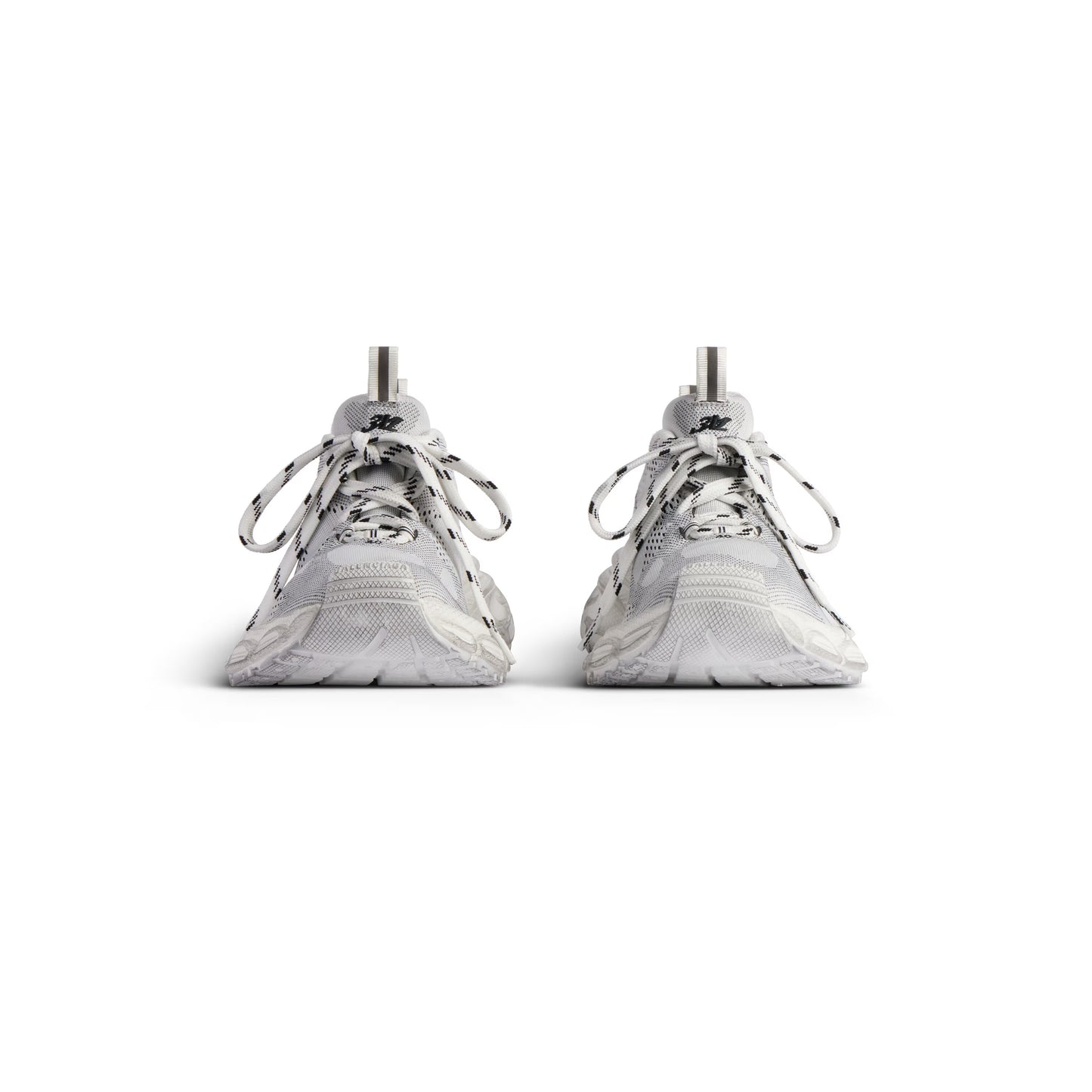 Women's Balenciaga 3XL Knit Sneaker in White/Black