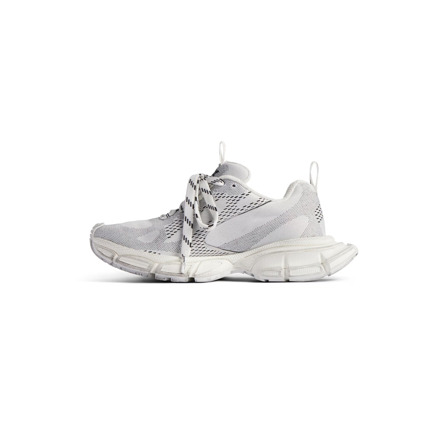 Women's Balenciaga 3XL Knit Sneaker in White/Black