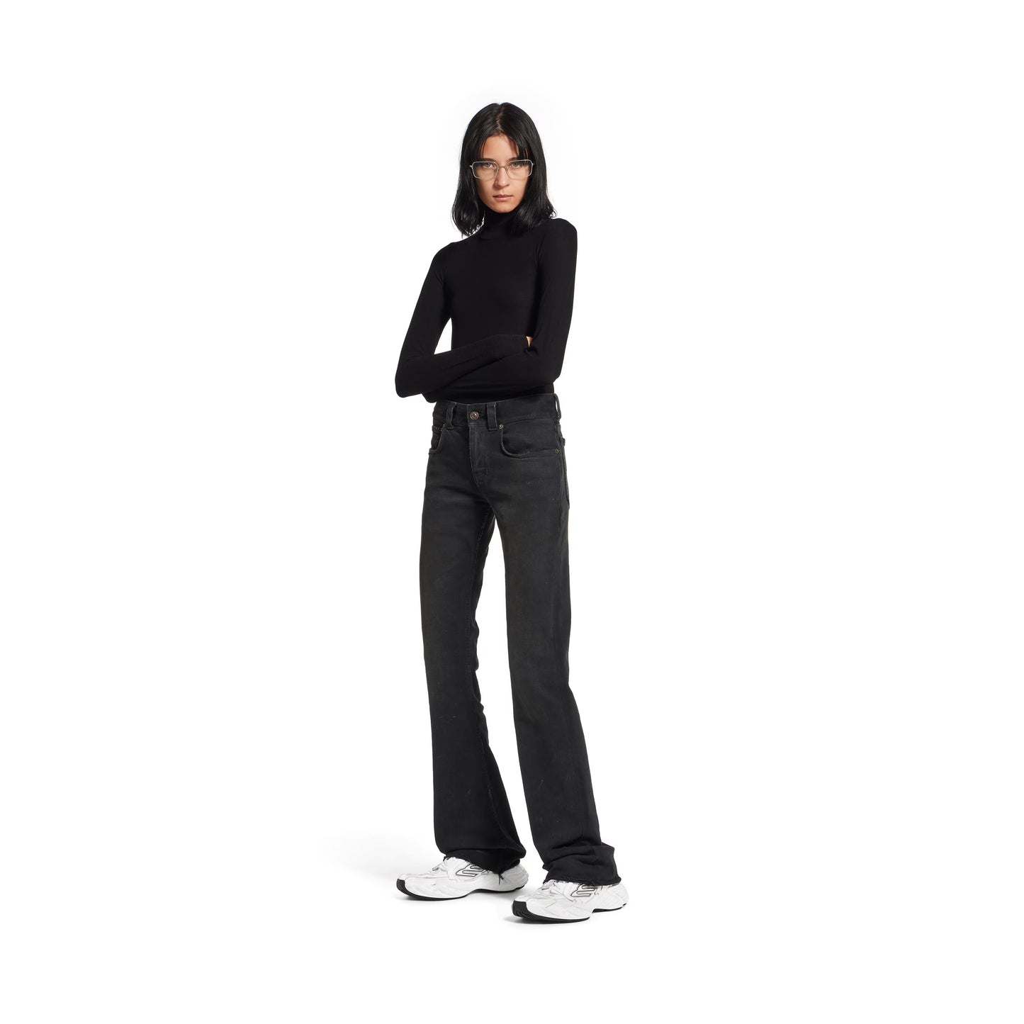Women's Balenciaga Monday Shoe in White/black/grey