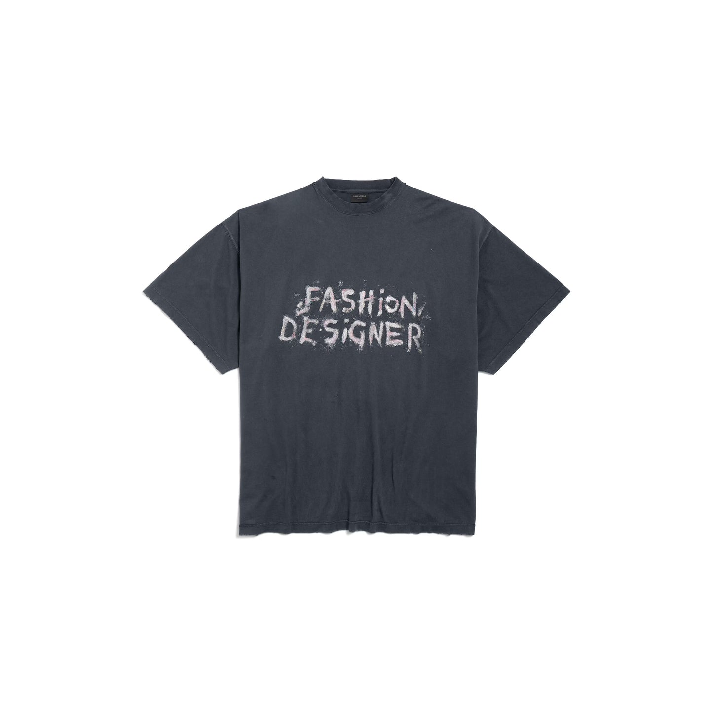 Balenciaga Fashion Designer Oversized T-shirt in Faded Black